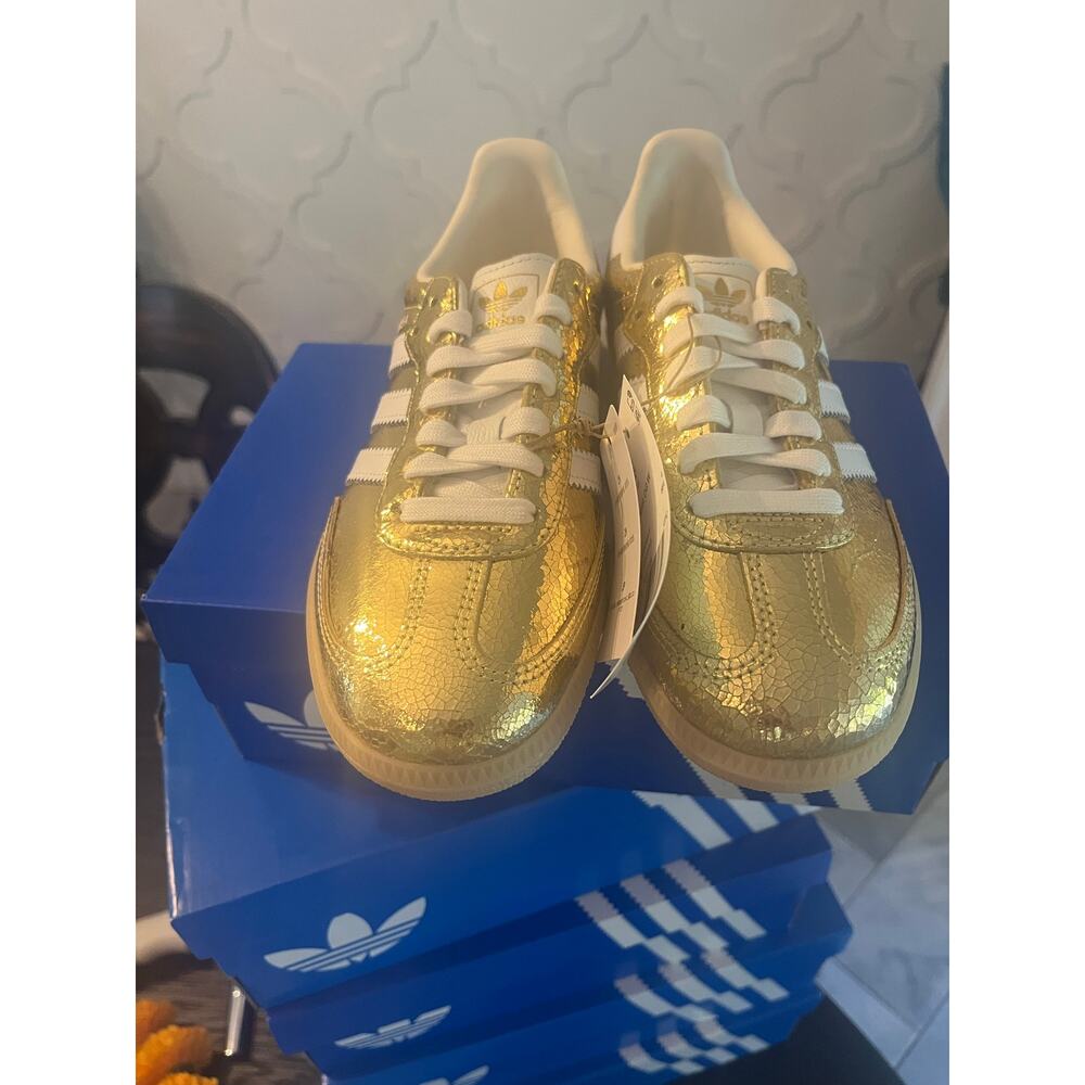 NEW ADIDAS ORIGINALS Samba OG Women's 10 Gold  KI5719 - Picture 7 of 9